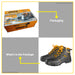INGCO Size 37-46 Safety Boots with Steel Toe Cap for Construction & Industrial Use IHT - BUILDMATE
