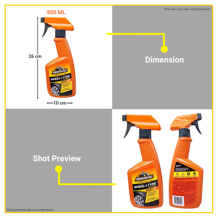 BUILDMATE Armor All 500ml Extreme Wheel & Tyre Cleaning with Powerful Foaming Formula Auto Car Care 170587