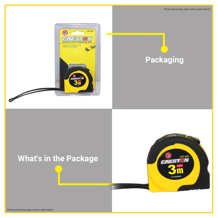 BUILDMATE Creston Premium Quality Measuring Tape 3M / 5M Measurement Hand Tool Tape Measure CST203 / CST205