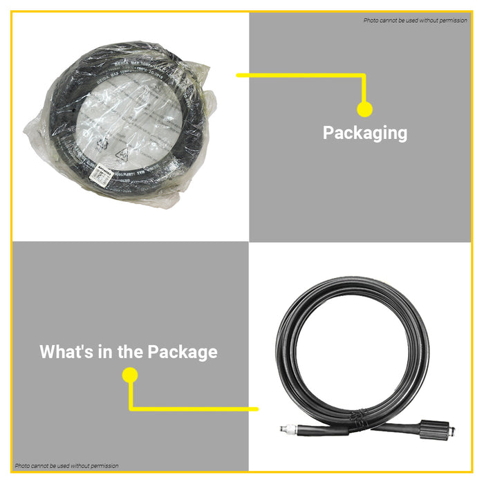 BUILDMATE Ingco High Pressure Washer Hose 5m 16MPa/160Bar Power Washer Replacement Quick Connector Hose AHPH503 - IHT