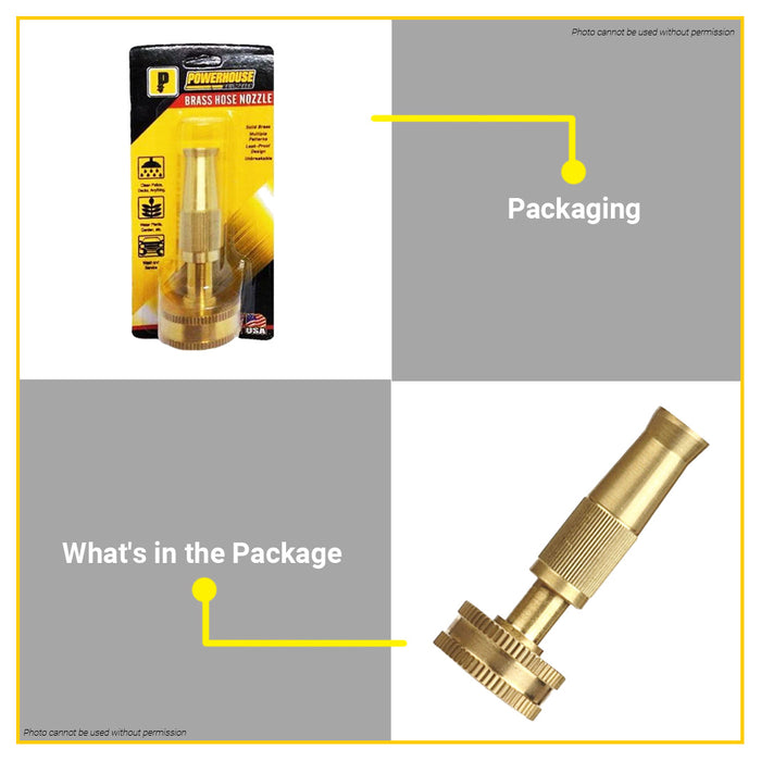 POWERHOUSE Brass Hose Nozzle •BUILDMATE• PHHT