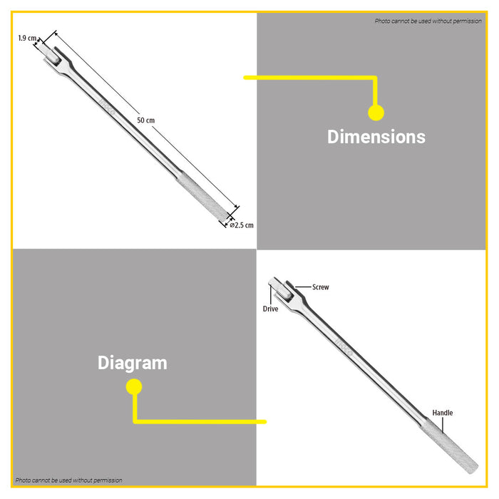 BUILDMATE Ingco 3/4" Flexible Handle 500mm Multi-Position Adjustable Grip Extension Wrench Handle HFXH034201 - IHT