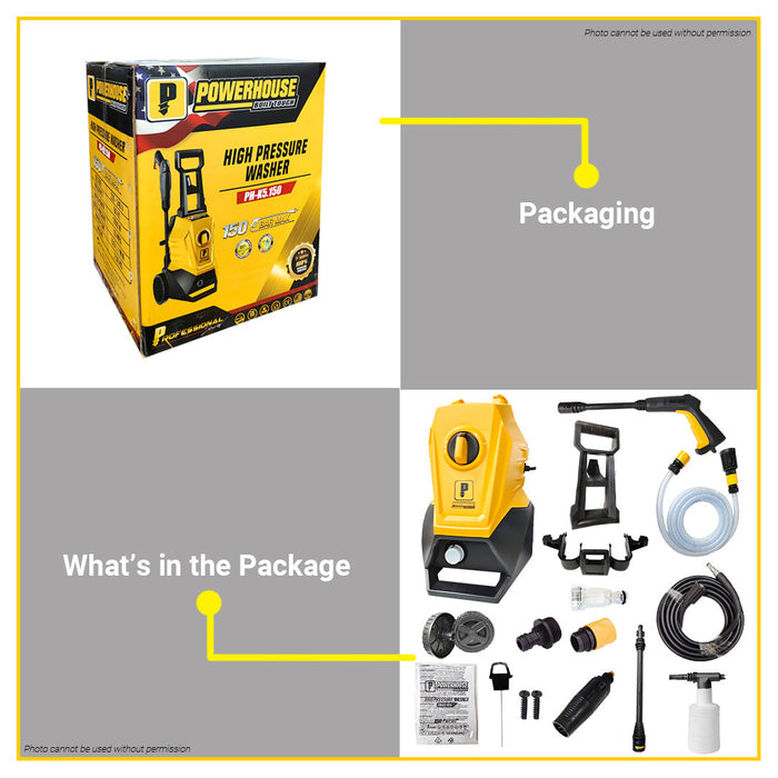 POWERHOUSE High Pressure Washer 1700W 150 Bar PH-K5.150 •BUILDMATE• PHPT