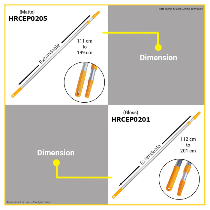 BUILDMATE Ingco Aluminum Telescopic Rod 200cm for Paint Roller HRCEP0205 / HRCEP0201 - IHT