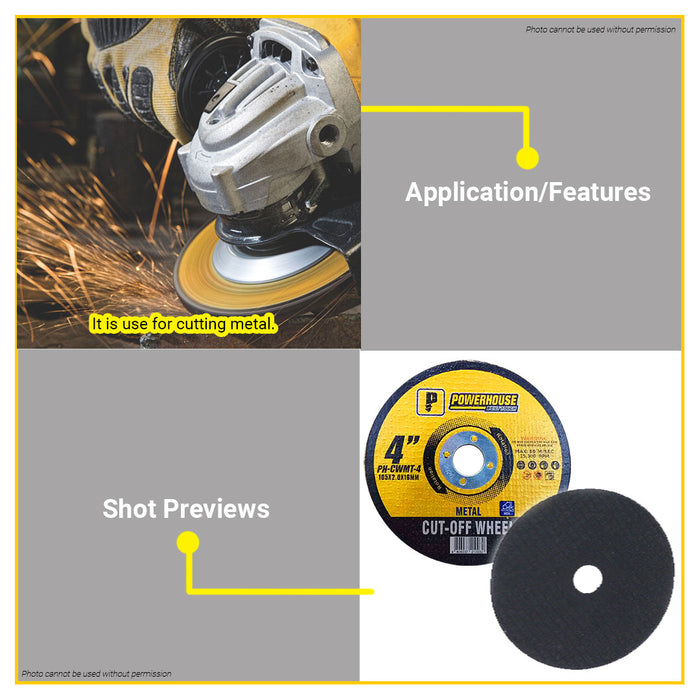 BUILDMATE Powerhouse Cut-Off Wheel 4" Inch Cutting Wheel Disc Blade For Stainless Steel PH-CWMT-4 - PTAA