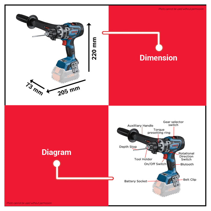 Buildmate x BOSCH Cordless Drill Driver GSR 18V-150 C 18V 150Nm Brushless 06019J50L0
