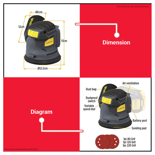 Cordless Random Orbit Sander