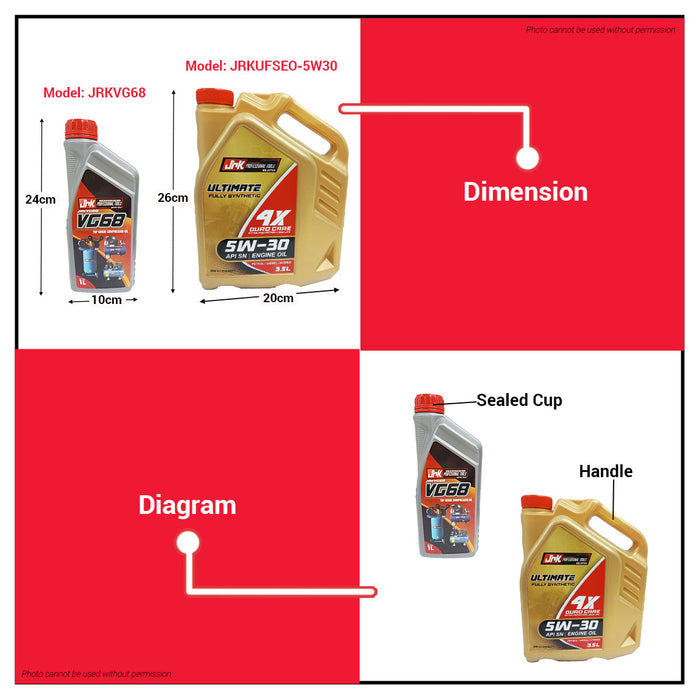 JRK Ultimate Fully Synthetic Engine Oil JRKUFSEO-5W30
