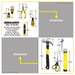 BUILDMATE Lotus 29pcs Mixed Tool Set Cr-V DIY Household Hand Repair Basic Tool Kit Ideal for Home & Garage LTHT29MTX