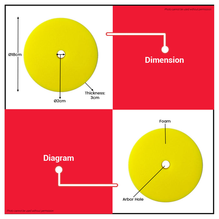 LOTUS 6” Polishing Pad Hook and Loop for surface defects and swirls | LTXT150 - LHT