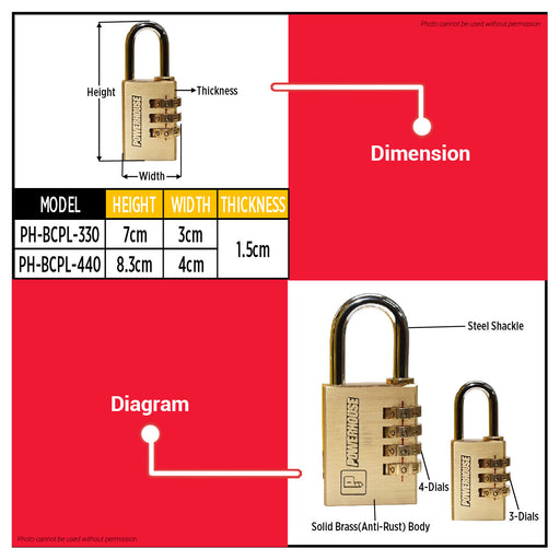 Brass Combination Padlock