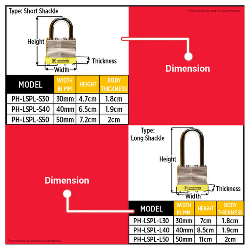 Laminated Steel Padlock