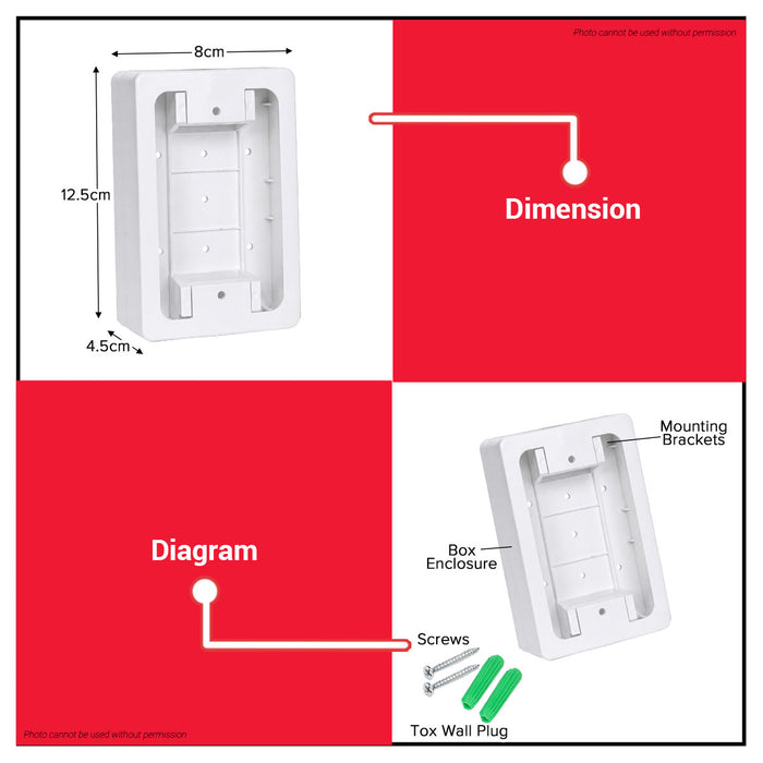 Buildmate x PowerHouse PVC Surface Mounted Utility Box White Flame Retardant Electrical Box PHE-SMUB-42 PHE