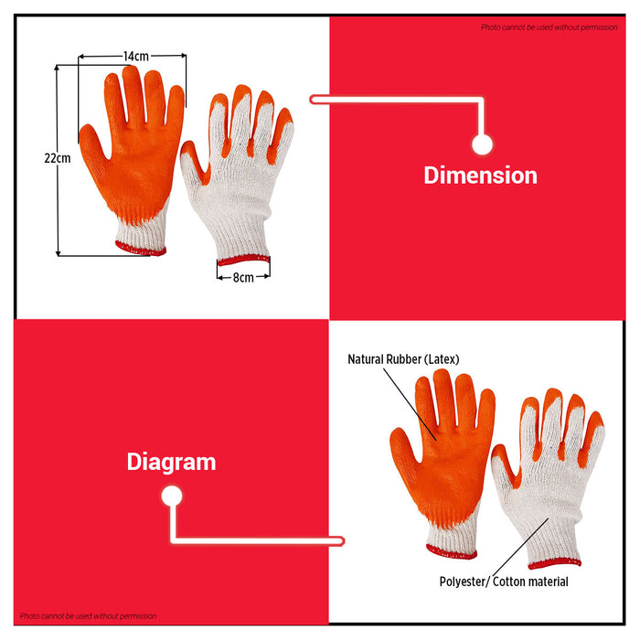 BUILDMATE x POLOLOCK by POLONET Rubber Gloves 9 70g
