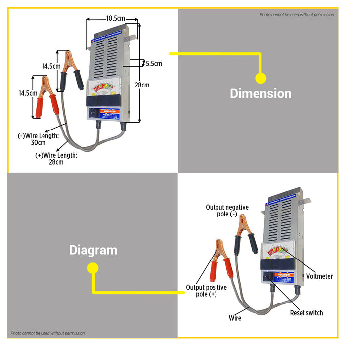BUILDMATE Wadfow Battery Load Tester 100A WBD1510 - WPT
