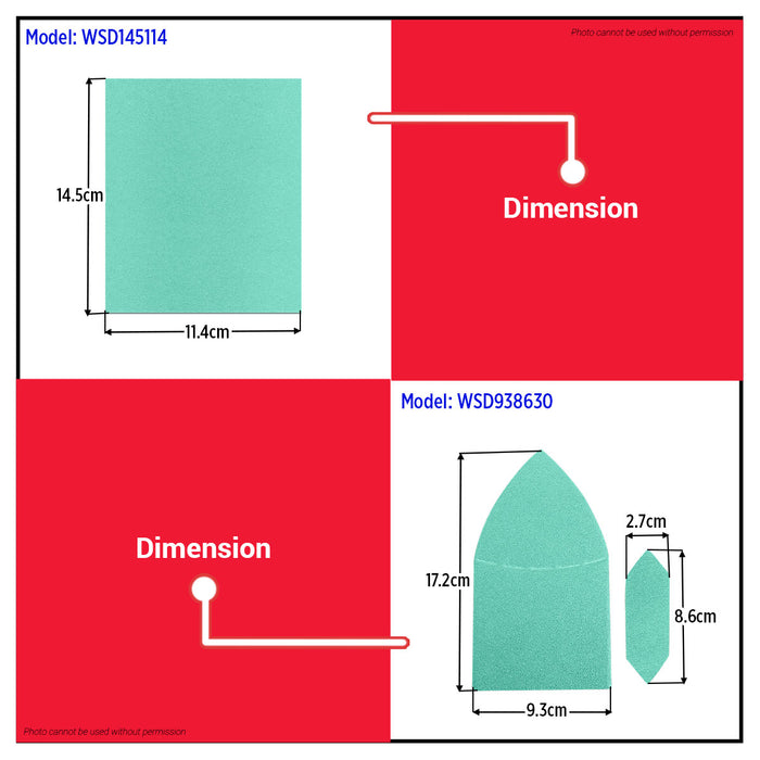 Wadfow 30pcs Sanding Sheets Set 93x172mm & 86x27mm P40-P180 Hook & Loop Sandpaper for Cordless Sanders WSD938630 - WHT