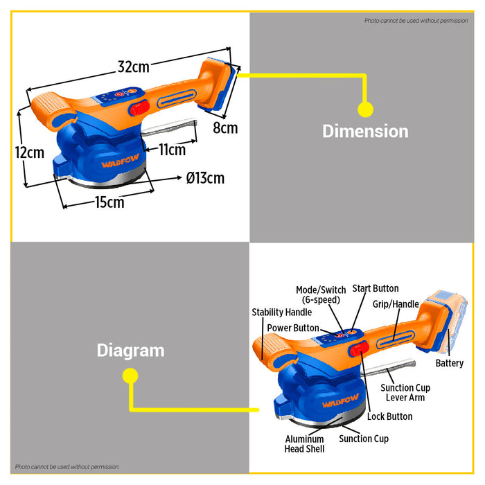BUILDMATE Wadfow Cordless Tile Vibration Machine WTVM1D12 - WCPT