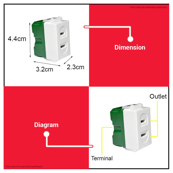 OMNI Regular Convenience Outlet 16A WWR-200 250V •BUILDMATE•