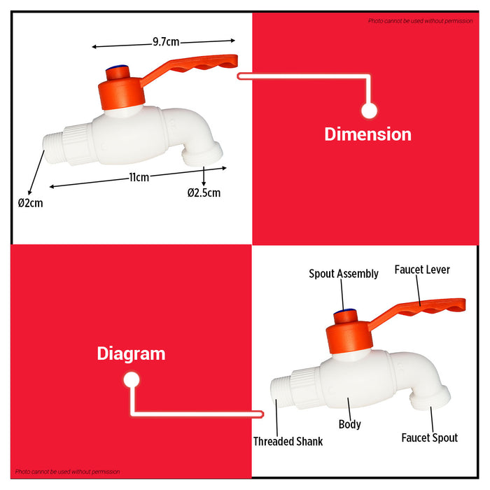 MECO Taiwan Heavy Duty PPR Ball Faucet 20mm Sinks, Bathroom & Garden Faucet #PPR-PBF 20mm •BUILDMATE