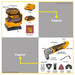 BUILDMATE Ingco 2pcs Cordless Combo Kit 20V Lithium-Ion Oscillating Multi-Tool & Sheet Sander Power Tool Set CKLI20276 - ICPT