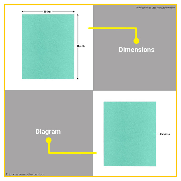 BUILDMATE Ingco 50pcs Sanding Sheet Set 145x114mm Abrasive Finishing Sandpaper Polishing and Grinding Sheet Kit AKFS145115 - IHT