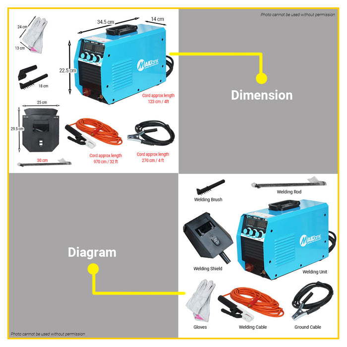 MAILTANK IGBT Inverter Welding Machine Compact Welder Machine ARC Force MMA-305 | MMA300 •BUILDMATE•