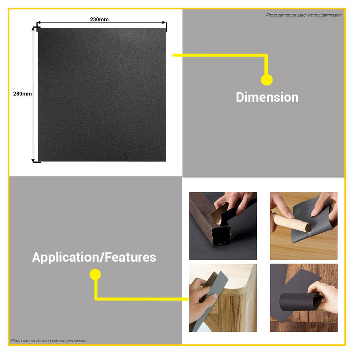 BUILDMATE Ingco 50PCS/SET Silicon Carbide Sandpaper P60 - P2000 Waterproof Abrasive Finishing Sand Paper Polishing Sanding Sheet - IHT