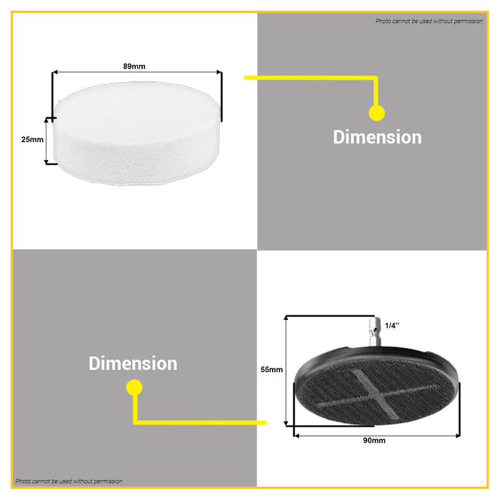BUILDMATE Ingco 3PCS/SET Quick Change Cleaning Set / Kit Soft Sponge Pads WCB35351 - IHT