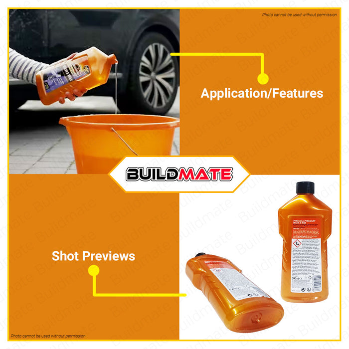 BUILDMATE Armor All Speed Shine Wash And Wax 500ML Clean & Shines Cleaner Cleaning Tools Car Wash Shampoo Cleaning Tools for Cars Cleans the Toughest Automotive Dirt Automotive Cleaner E303218200 •