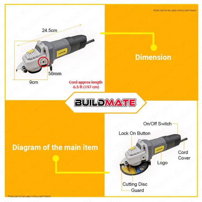 [COMBO] SALE LOTUS TATAKPOGI Impact Hammer Drill & Angle Grinder HD750X + SG750X •BUILDMATE• LPT