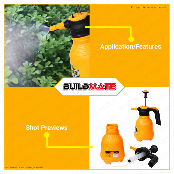 BUILDMATE Ingco Pressure Sprayer 1.5L Handheld Garden Pump Sprayer Wat