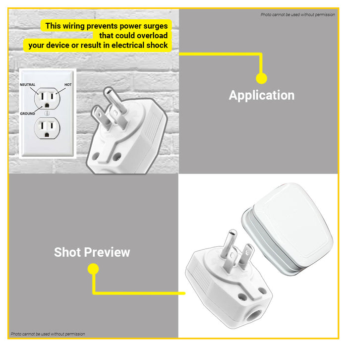 BUILDMATE Omni Heavy Duty Ground Plug 20A Electrical Grounding Power Plug Connector WHG-008