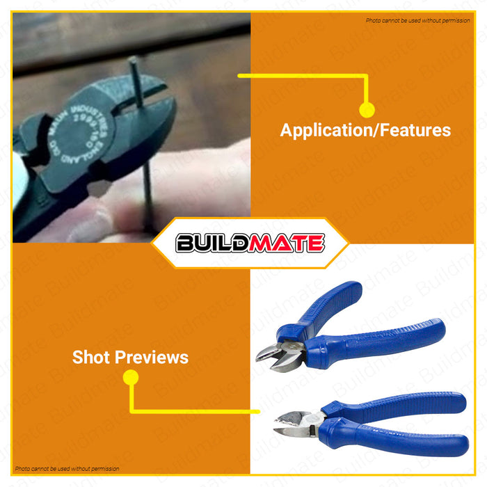 WADFOW Diagonal Cutting Pliers 6" Inch | 7" Inch [SOLD PER PIECE] Side Cutter Wire Cutters Pliers Tool Anti-Rust Oil Hand Tool Precision Side Cutter WPL3926 | WPL3927 •BUILDMATE• WHT