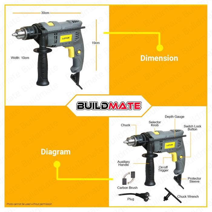 Lotus impact drill 650w best sale