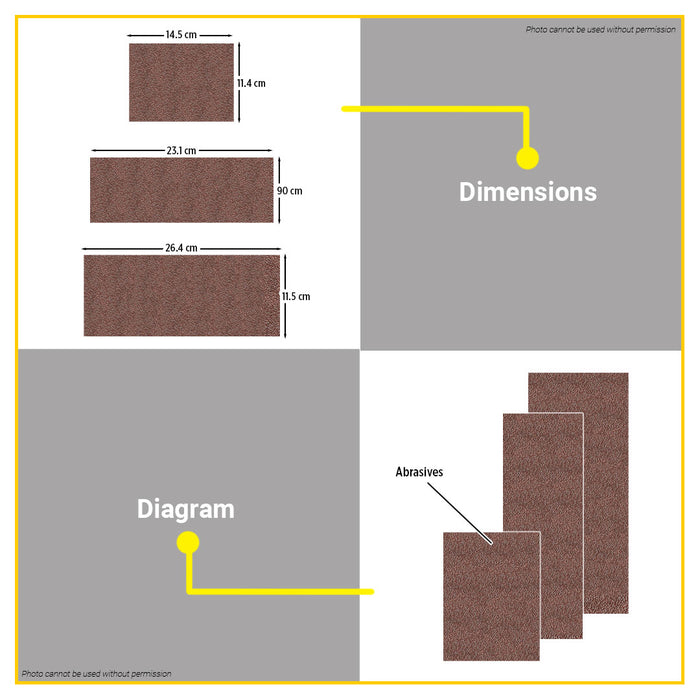 BUILDMATE Ingco 50pcs Sanding Sheet Set P40-P180 Abrasive Finishing Sandpaper Polishing Sheet Sanding Pad SOLD PER SET - IHT