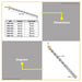 BUILDMATE Ingco Masonry Drill Bit Ø3mm - Ø10mm Masonry Twist Hole Drilling Bits for Stone, Concrete and Brick Wall - IHT