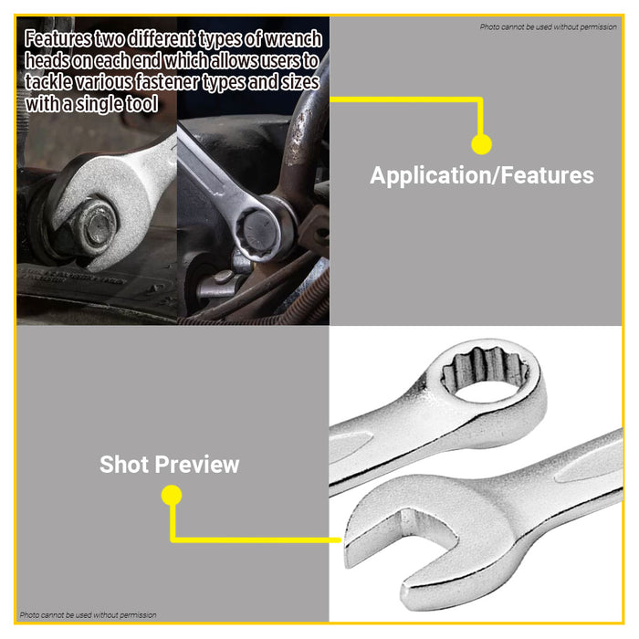 BUILDMATE Ingco Combination Spanner Wrench 6MM - 32MM Cr-V Matte Finish Open End Wrench Hand Tool SOLD PER PIECE - IHT