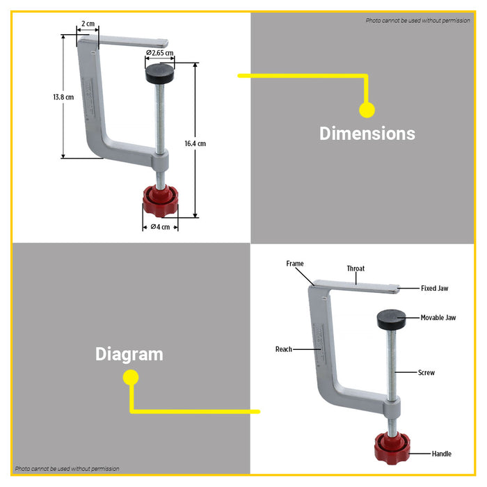 BUILDMATE Milescraft 2pcs Track Clamps 4" Inch Track Guides and T-Tracks Securing Locking Clamp  #4021