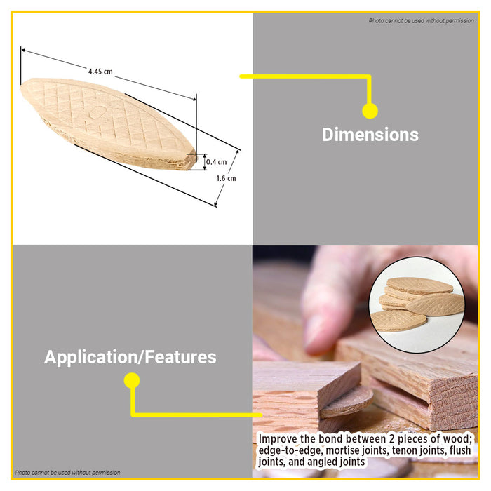 BUILDMATE Milescraft Biscuits Bottle #0 Woodworking Joinery Wood Biscuit Jointers #5334