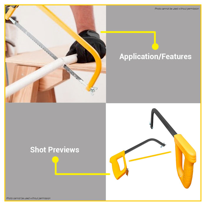 BUILDMATE Ingco Hack Saw Frame 12" Heavy Duty SOLD PER PIECE HHF3038 / HHFS3058 - IHT