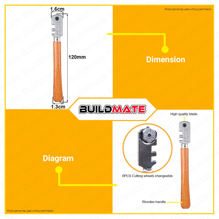 BUILDMATE Ingco Diamond Blade Glass Cutter Pencil Cutter Oil Cutting Glass Marking Pen •BUILDMATE• IHT