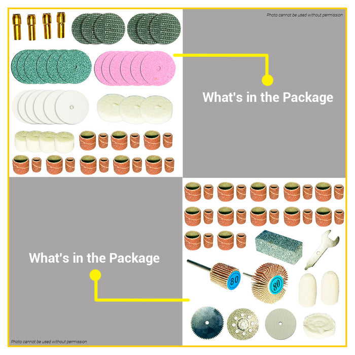 BUILDMATE Ingco 410PCS / 420PCS Accessories Of Mini Drill Set Rotary Die Grinder Drill Tool Kit IHT