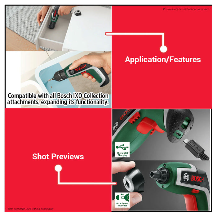 BOSCH IXO 7 3.6V Cordless Screwdriver 2Ah 06039E0050