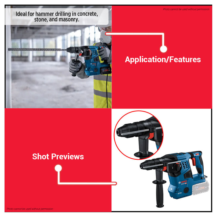 Buildmate x BOSCH Cordless Rotary Hammer GBH 18V-28 CF 3.3J SDS Plus 0611921081