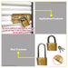 Starwheel Long Shackle Brass Padlock 30mm / 40mm / 50mm