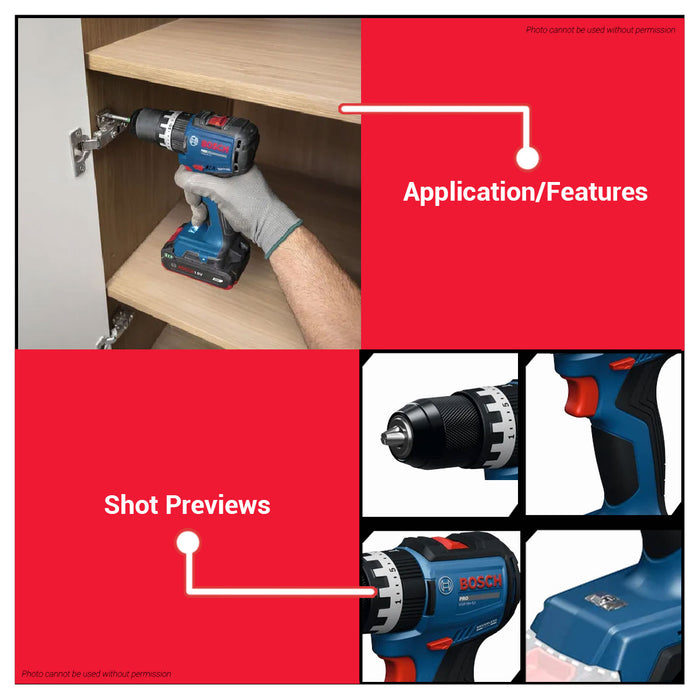 Buildmate x [KIT] BOSCH CORDLESS IMPACT DRILL DRIVER WITH BATTERY AND CHARGER GSB 18V-52 LI (06019S01KF) BLC