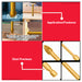 INGCO 1/4" Hex Shank Titanium-Coated Tile and Glass Drill Bit Precision Drilling Power Tool Accessories For Ceramic Porcelain Mirror IHT - BUILDMATE