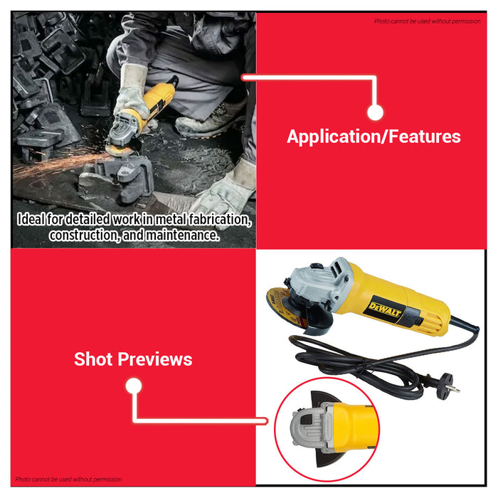 Buildmate x DEWALT 100mm 710W Angle Grinder w/ Bonus Carbon Brush DW810B-B1