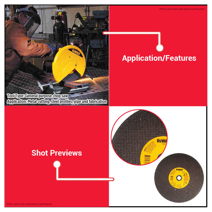 Buildmate x DEWALT 14” Metal Cutting Wheel T1 355x3x25.3mm 20PCS DWA8011B20