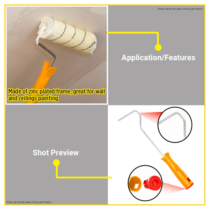 BUILDMATE Ingco Cylinder Brush Bracket 4" Roller Cover Holder Brush Cylinder Housing Support Bracket HCBB28042 - IHT